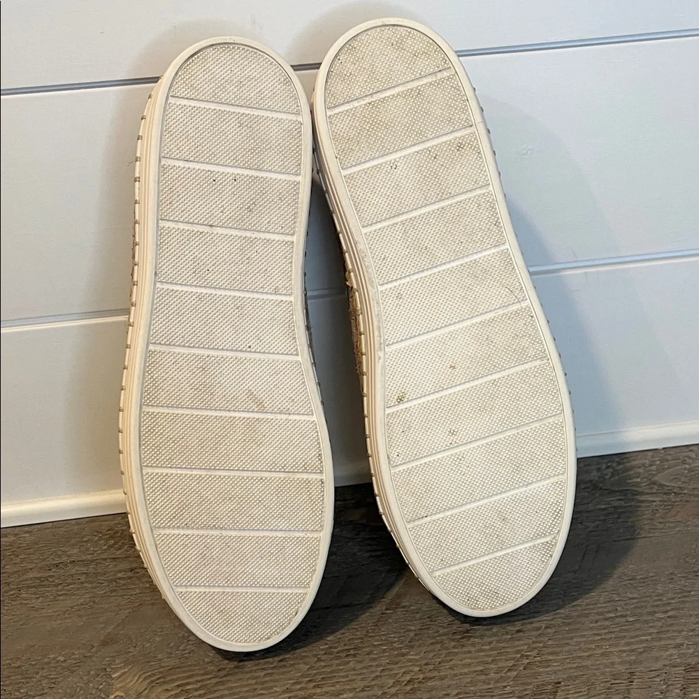 J/Slides NYC Kayla gold metallic woven leather slip on shoes 8.5 - Picture 8 of 8